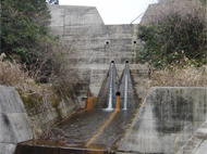 写真：砂防堰堤（下流側）